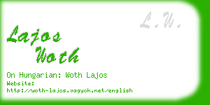 lajos woth business card